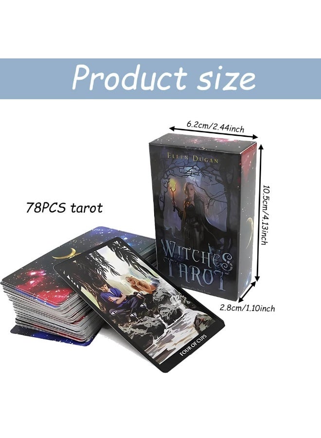 NIBEMINENT 78-piece entry-level Tarot card set - Tarot cards (for witches) - Fortune prediction card game set - Suitable for beginners - Witch supplies - Divination tools - Image 2