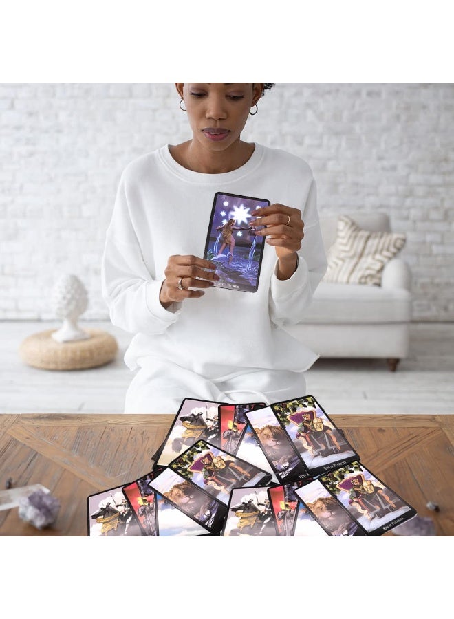 NIBEMINENT 78-piece entry-level Tarot card set - Tarot cards (for witches) - Fortune prediction card game set - Suitable for beginners - Witch supplies - Divination tools - Image 5