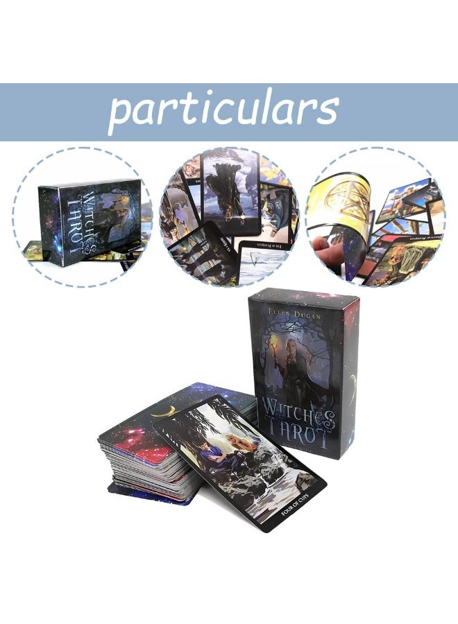 NIBEMINENT 78-piece entry-level Tarot card set - Tarot cards (for witches) - Fortune prediction card game set - Suitable for beginners - Witch supplies - Divination tools - Image 3