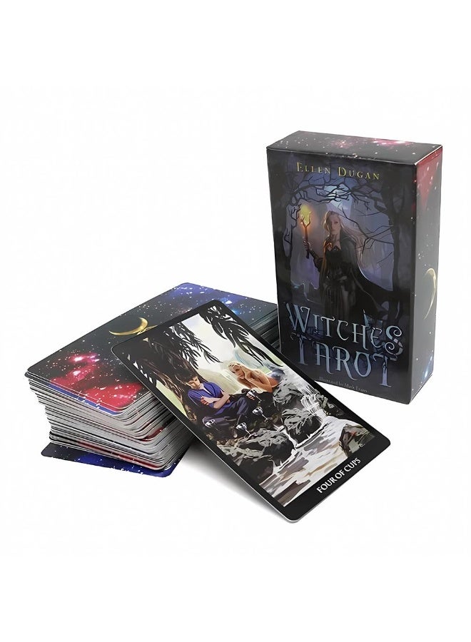 NIBEMINENT 78-piece entry-level Tarot card set - Tarot cards (for witches) - Fortune prediction card game set - Suitable for beginners - Witch supplies - Divination tools - Image 1