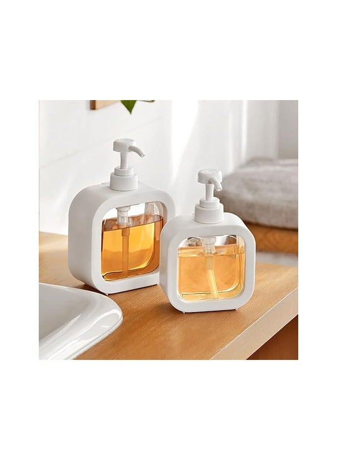 إغراء السلع Clear Soap Dispenser 300/500ml Bathroom Soap Dispenser Refillable Lotion Shampoo Body Wash Holder Portable Travel Dispenser Empty Mu Pump Bottle (300ML) - Image 2