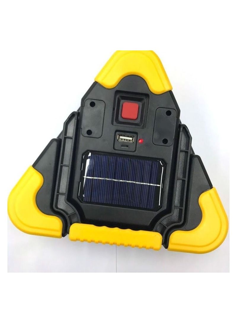 Generic Tripod Warning Light LED Multifunctional Car Emergency Light Solar Power Bank Emergency Safety Warning Explosion Charging Sign  - Image 3