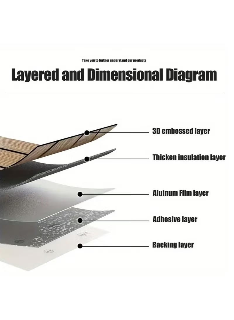 عربست Arabest Thickened 3D Wood Grain PVC ورق جدران ذاتي اللصق، مضاد للماء وعازل للصوت للديكورات المنزلية، غرفة المعيشة، غرفة النوم، خلفية التلفزيون، مثالية لأصحاب المنازل، المستأجرين، المتحمس الداخلية - Image 4