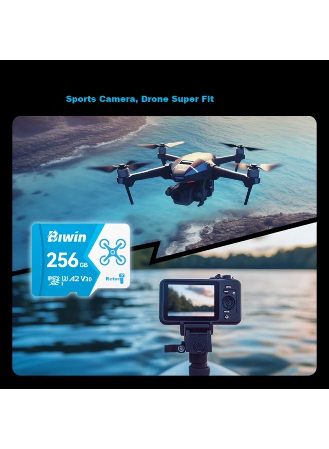 Biwin 256gb Tf Memory Card U3 V30 A2 4k Ms160 Storage Card, Read Speed 160mb/s, Compatible With Drones/action Cameras/switch/monitors - Image 2