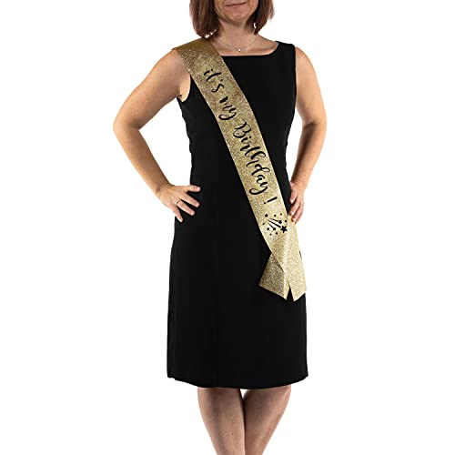 OMISS It's My Birthday - Glitter Gold Sash - Be the most Beautiful for your Birthday (Glitter Gold) - Image 3