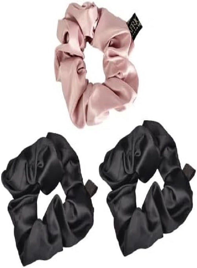 Africana Luxury Satin Scrunchies - 3 Pieces - Image 2