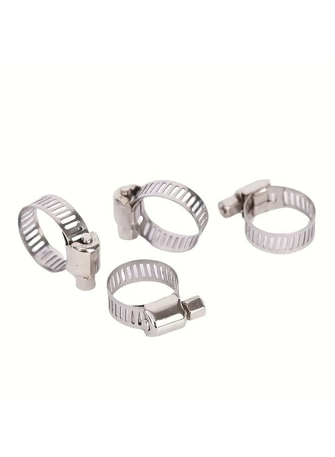 20pcs Heavy Duty Stainless Steel Hose Clamps Adjustable Gear Locking Leak Proof - Image 1