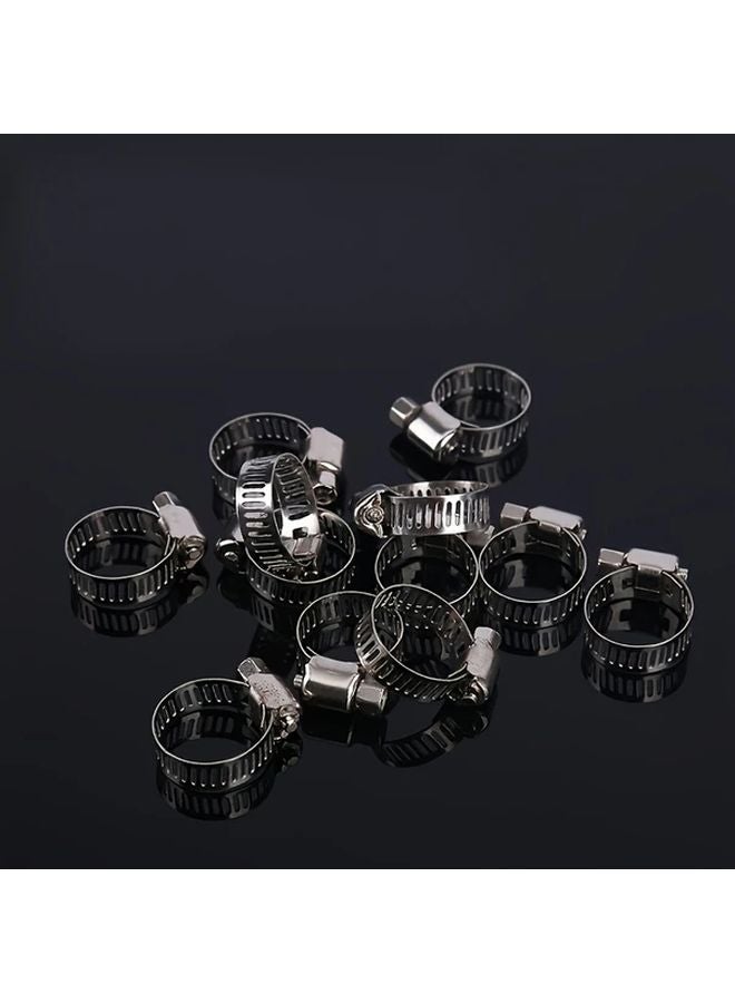 20pcs Heavy Duty Stainless Steel Hose Clamps Adjustable Gear Locking Leak Proof - Image 3
