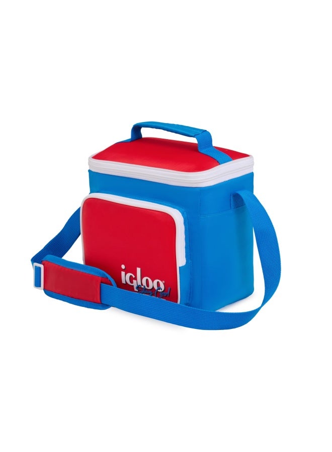 Igloo Retro Square | Camping Cool Lunch Bag | Red Star - Image 3