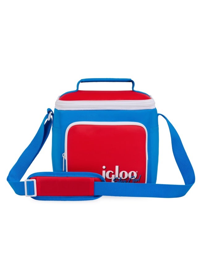 Igloo Retro Square | Camping Cool Lunch Bag | Red Star - Image 1