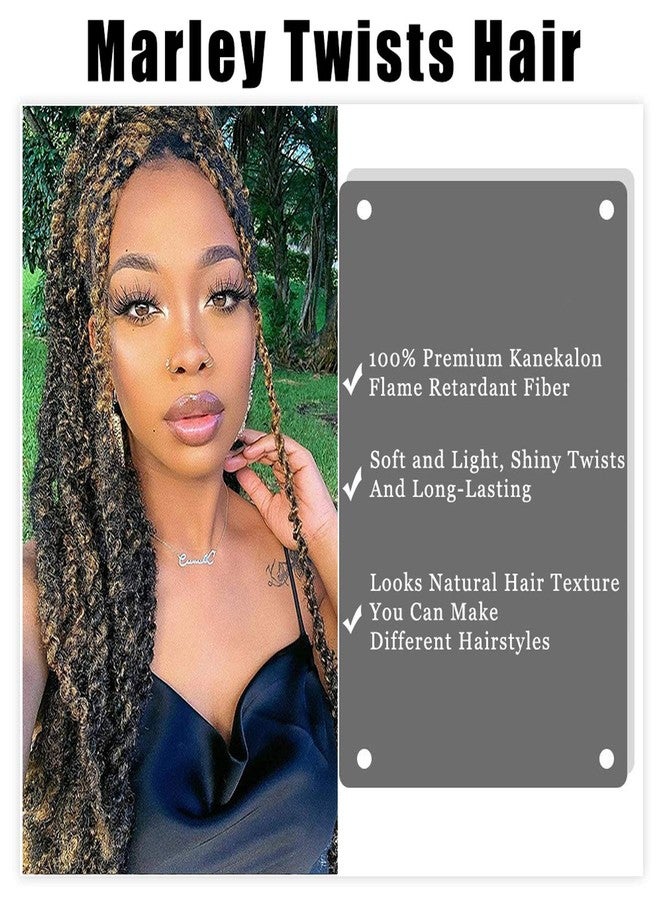 BAISAI Marley Hair 3 Packs 18 Inch Long Afro Kinky Marley Twist Braiding Hair Natural Synthetic Marley Hair for Twists Crochet Hair Extension 100g/pack(T27#) - Image 2