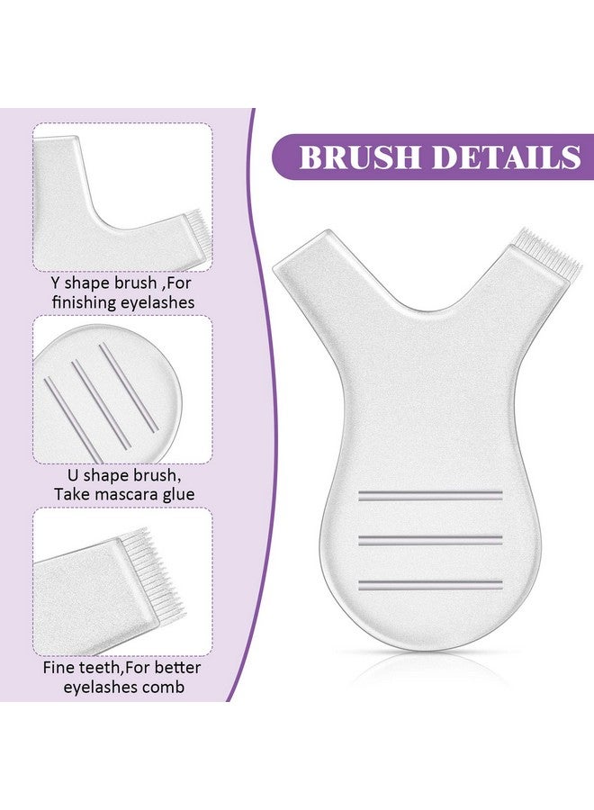 Maitys 48 قطعة فرشاة رموش على شكل Y لرفع الرموش وأدوات تجميل للرموش لزراعة الرموش وإمدادات تنظيف الرموش (شفافة) - Image 4
