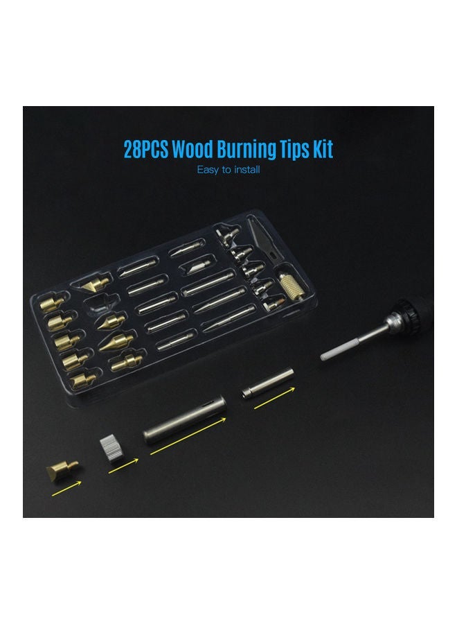 NIBEMINENT 38-Pieces Wood Burning Tool Kit Multicolour - Image 3