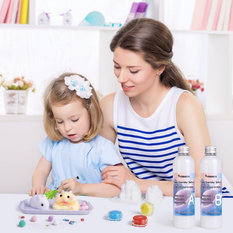 TECMIYO Taba Squishy Kit - Make Your Own Super Soft DIY Squishies With 1:1 AB Liquid Silicone - Perfect for Beginner Makers - Image 5