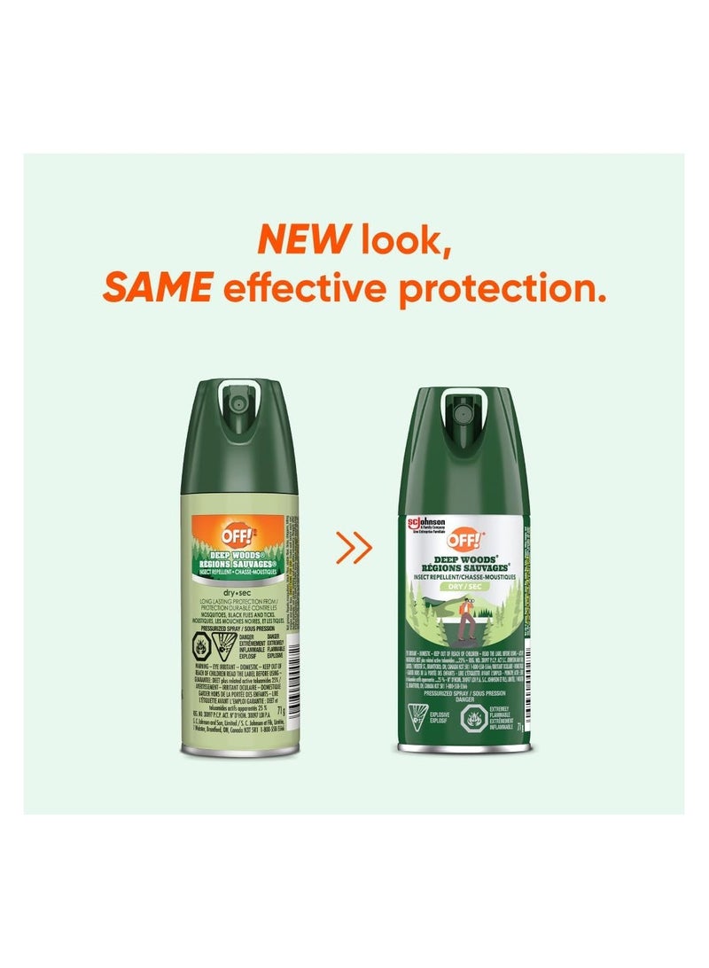 OFF Deep Woods Dry Insect and Mosquito Repellent, Bug Spray for Camping, Bug Repellent Safe for Clothing, 71g, (Packaging May Vary) - Image 4