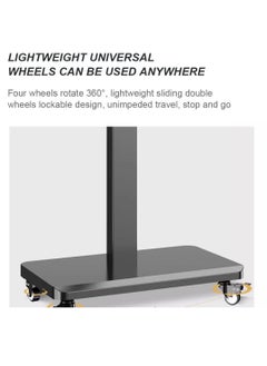 FlashHawk TV Stand with Wheels for 32 to 65 Inch TVs, Portable Mobile TV Cart on Wheels, Tall Universal Floor Stands, Fit Corner, Bedroom, Outdoor  - Image 5