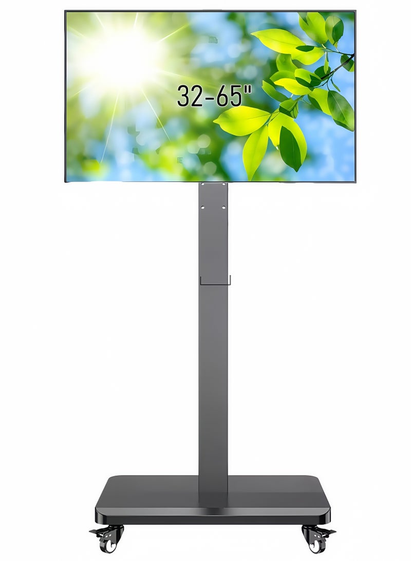 FlashHawk TV Stand with Wheels for 32 to 65 Inch TVs, Portable Mobile TV Cart on Wheels, Tall Universal Floor Stands, Fit Corner, Bedroom, Outdoor - Image 1