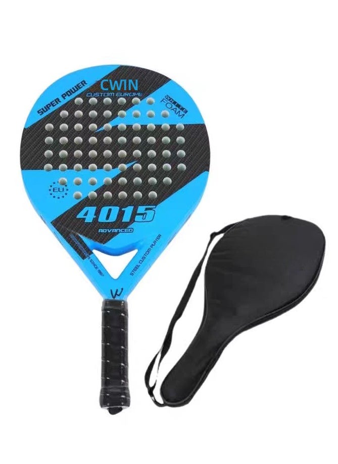 Generic PRO Carbon Fiber Padel Racket - Ultra Light EVA Foam Core & Stunning Blue/White Beach Design!  - Image 3