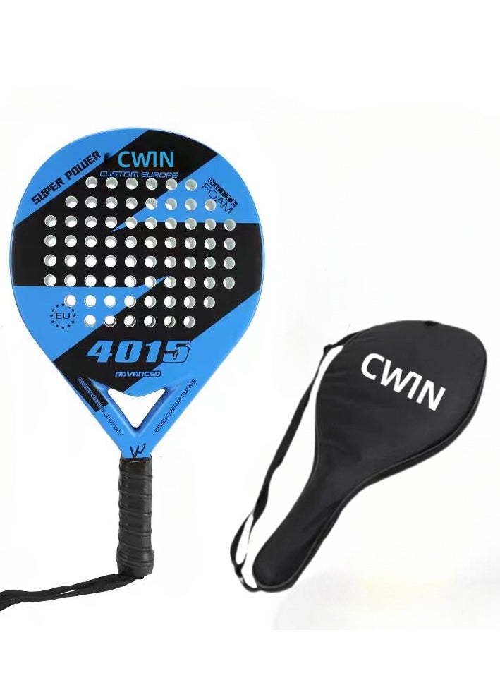 Generic PRO Carbon Fiber Padel Racket - Ultra Light EVA Foam Core & Stunning Blue/White Beach Design!  - Image 1