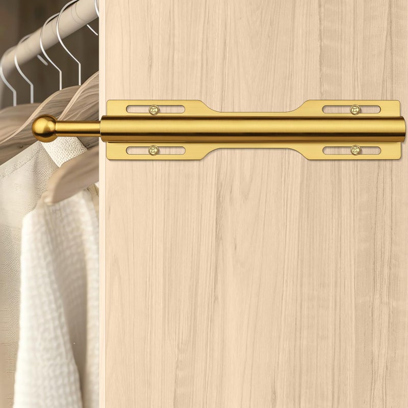 FIRJOY 12" Valet Rod for Closet Pull Out (1 Pack, Brushed Gold) - Image 4