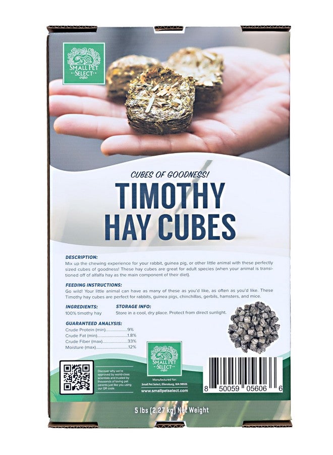 Small Pet Select - Straight Timothy Hay Cubes - 100% All Natural Timothy Hay, Not Blended - Delivered Fresh, Guarantee, (5 lb) - Image 4