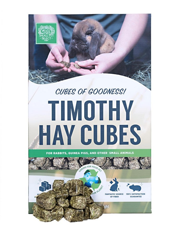 Small Pet Select - Straight Timothy Hay Cubes - 100% All Natural Timothy Hay, Not Blended - Delivered Fresh, Guarantee, (5 lb) - Image 1