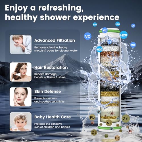 PWERAN Filtered Shower Head with Handheld, High Pressure 4 Spray Mode Showerhead with Filters, Water Softener Beads for Hard Water with ON/OFF Switch for Pets - Image 4