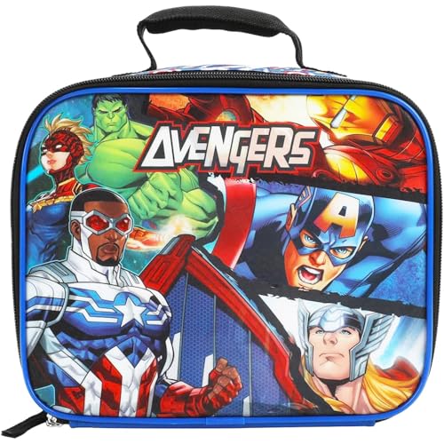 Marvel Avengers Lunch Box for Boys Set - Bundle Lunch Bag, Keychain, Water Bottle, Stickers, More Avengers Meal Container Kit for Kids - Image 5