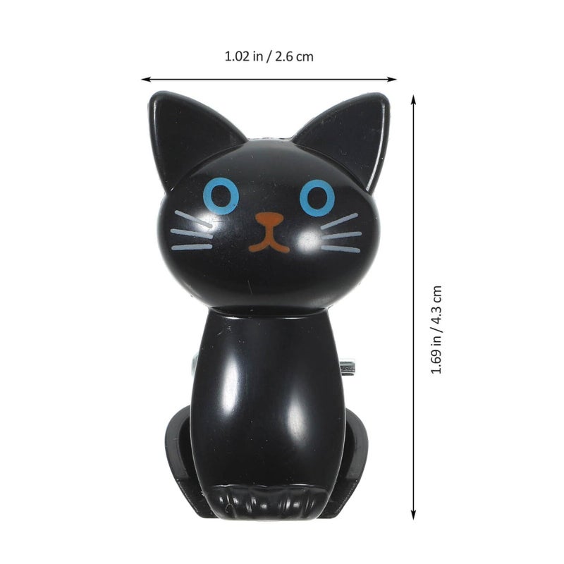 Black Cat Design Food Bag Clips 8Pcs Plastic Sealing Clips For Snacks Bread Storage - Image 5