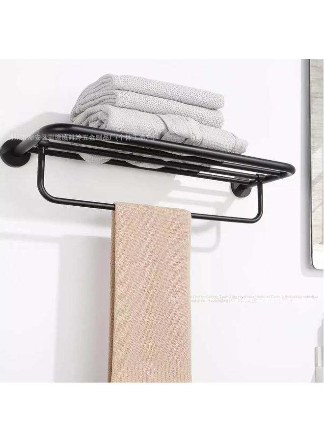 الأزرق جي دبليو مشروع 304 فولاذ مقاوم للصدأ سماكة مناشف الحمام الخالية من الثقب رفوف الحمام - Image 3