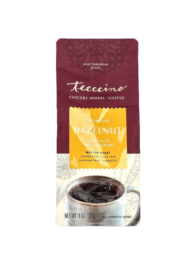 teeccino - Teeccino, Chicory Herbal Coffee, Hazelnut, Medium Roast, Caffeine Free, 11 oz (312 g) - Image 1