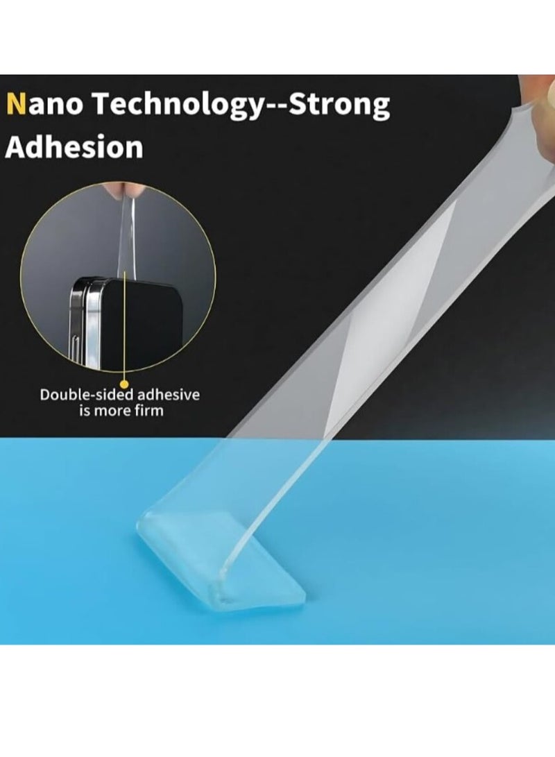 شريط نانو لاصق مزدوج بطول 5 أمتار شفاف - Image 3