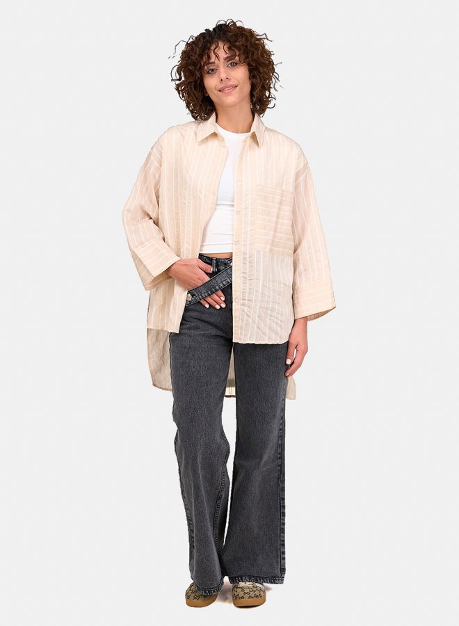 Clue Striped High Low Shirt - Image 4