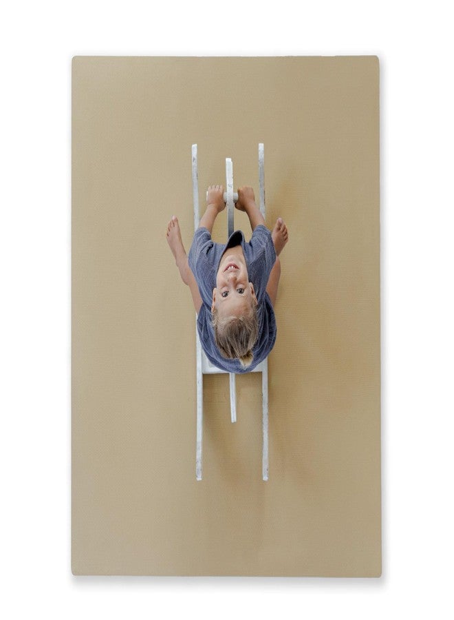 Toddlekind Solid Color Foam Play Mat 4x4 Baby Playmat. Stylish, Non-Toxic, Odorless, Plain Design Puzzle Play Mat 0m+ (Beige) - Image 1