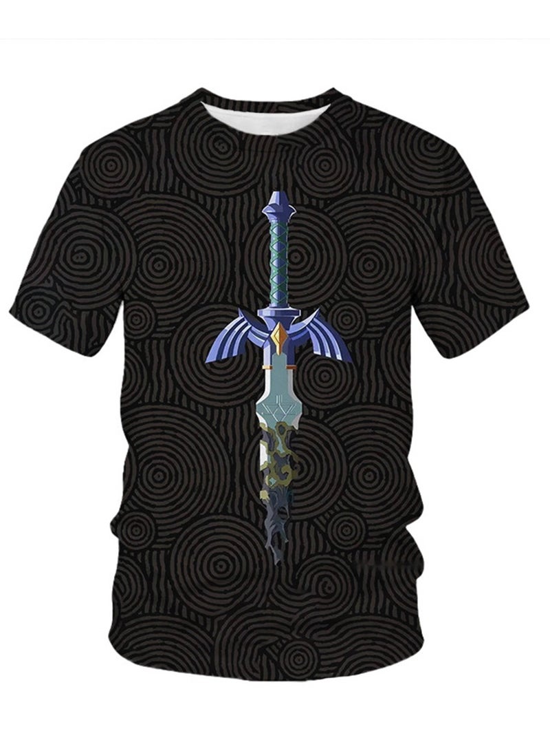 Game Zelda Breath of the Wild 3D digital printing personalized breathable children's T-shirt  - Image 1