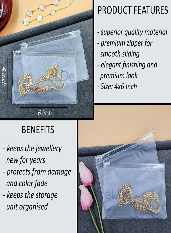 ELDE Pack of 20 Jewellery Organisers Pouch | Earring Organizer Box Transparent Zip Lock Pouches for Jewellery Organiser, Makeup & Accessories | Jwell Organizer Storage Box, Jewellery Pouch - Image 4