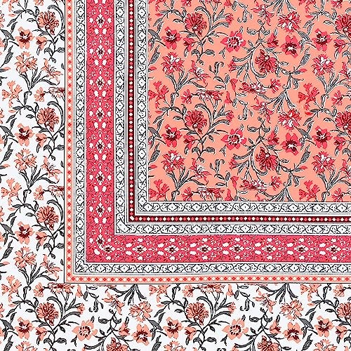 RajasthaniKart Pure Cotton 180 TC King Size BEDSHEET with 2 Pillow Cover - 90X108 (Suitable for King Size Bed Sheet or Double Bed, Orange) PSP101 - Image 4