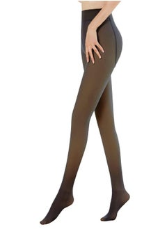 SYOSI Fleece Lined Tights for Women, Fake Translucent Nude Tights Leggings, Opaque High Waisted Footed Thermal Pantyhose  - Image 1