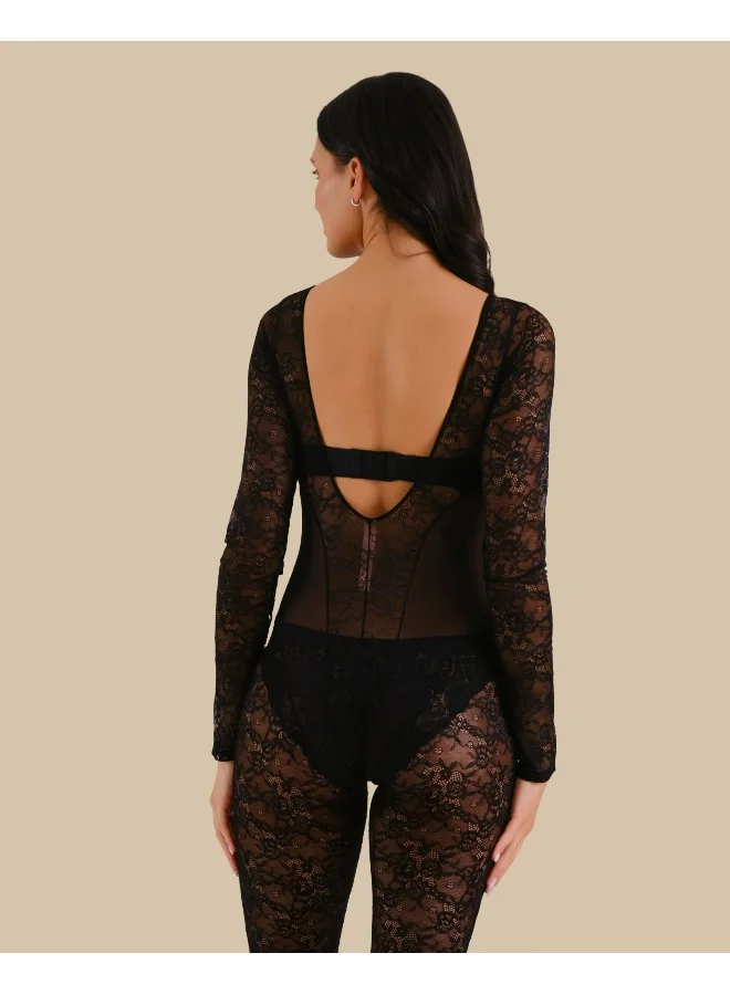Isla & Evie Isla & Evie Black Body Stockings