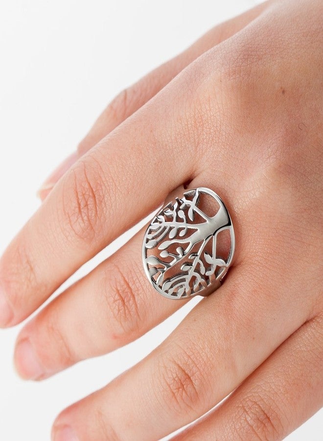 Jude Jewelers Stainless Steel Tree of Life Ring Statement Promise Anniversary Cocktail Party (13) - Image 5