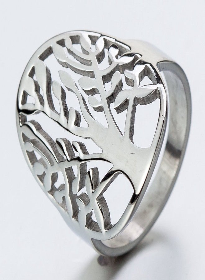 Jude Jewelers Stainless Steel Tree of Life Ring Statement Promise Anniversary Cocktail Party (13) - Image 4