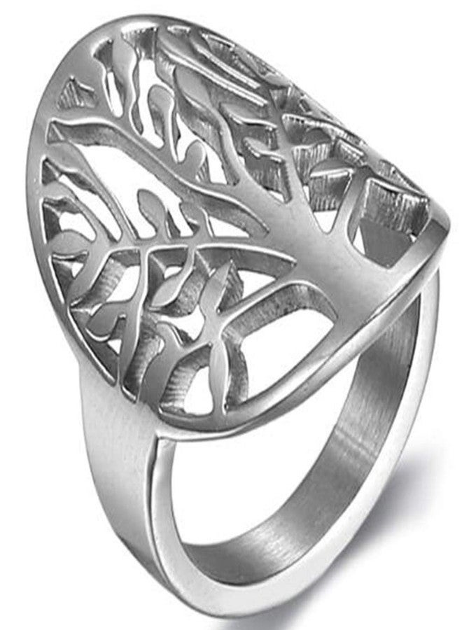 Jude Jewelers Stainless Steel Tree of Life Ring Statement Promise Anniversary Cocktail Party (13) - Image 1