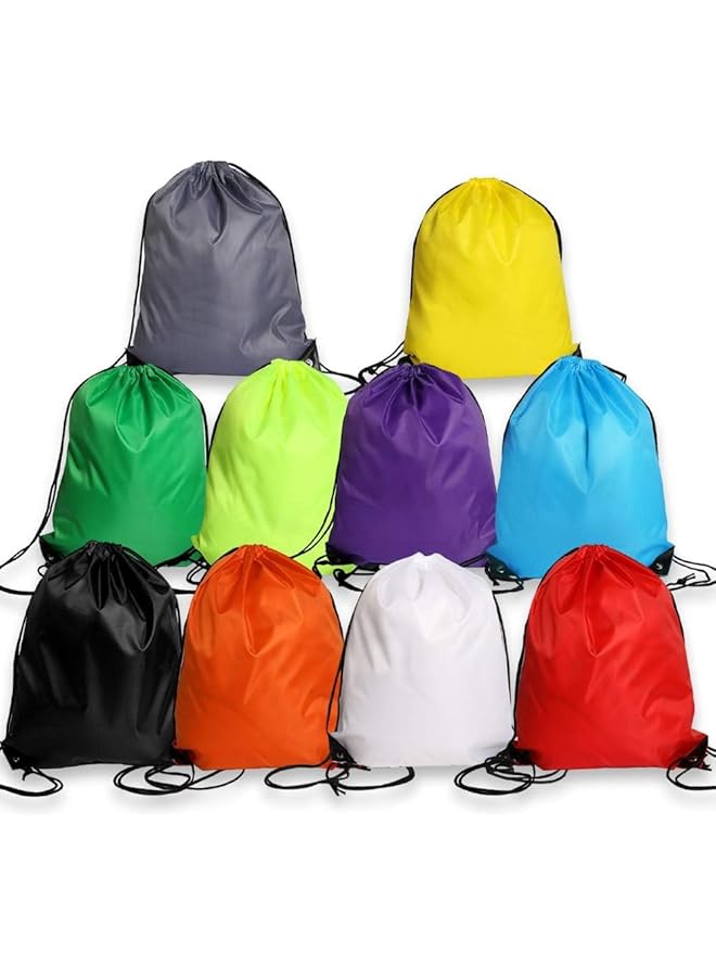 PROMASS Drawstring Bags Pack Waterproof Running Backpacks For School Children Durable Multiple Colors Gift Bags For Beach Party Outdoor Travel Sport Hiking Climbing Swimming, 10 Years - Image 1