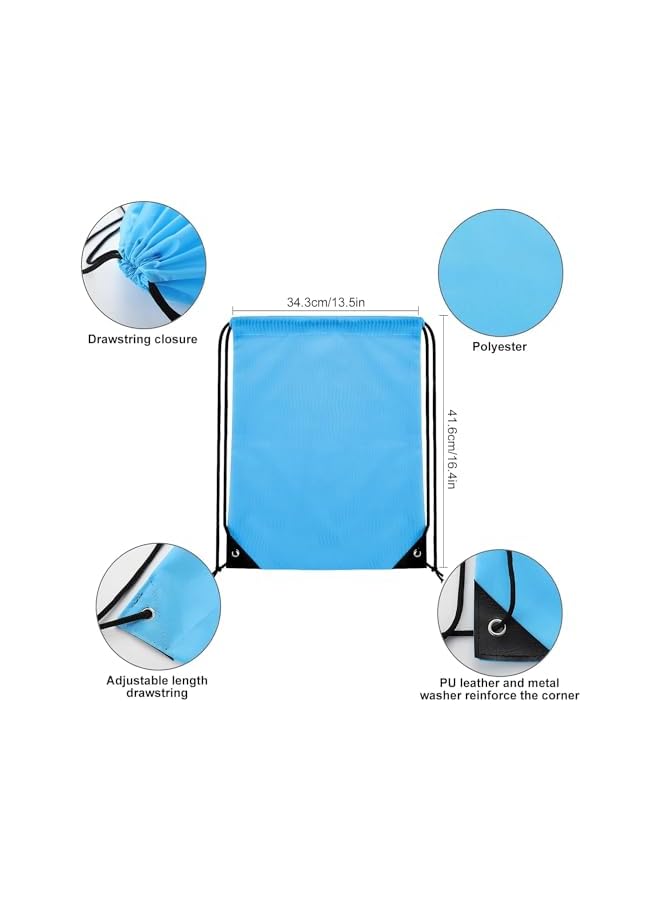 PROMASS Drawstring Bags Pack Waterproof Running Backpacks For School Children Durable Multiple Colors Gift Bags For Beach Party Outdoor Travel Sport Hiking Climbing Swimming, 10 Years - Image 5