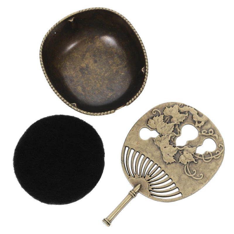 Mini Copper Incense Burner with Lid Hollow Gourd Design for Home Decor Meditation Aromatherapy - Image 2