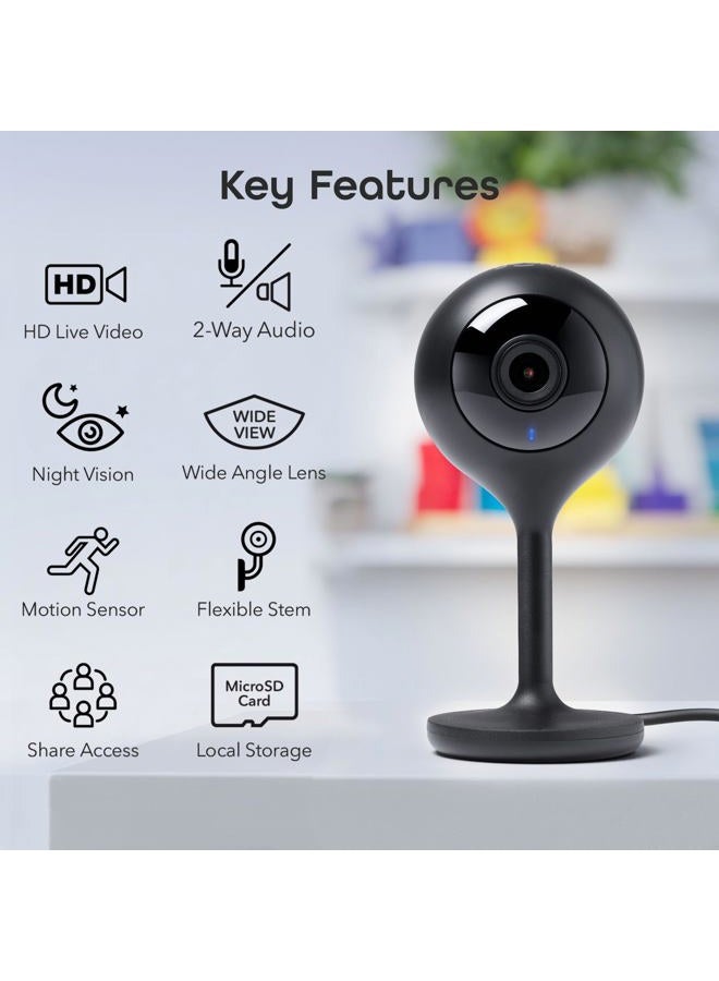 Geeni Look 2 Pack 1080p HD Smart Wi-Fi Security Camera System with Night Vision, Motion Detection, 2 Way Audio,Remote Access with iOS Android App, No Hub Required, Black - Image 2