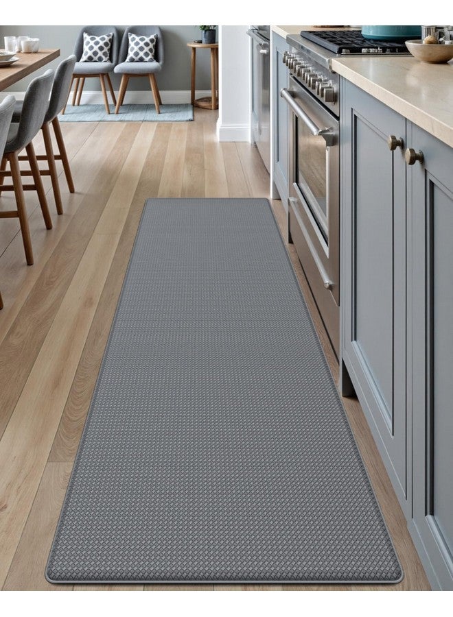 DEXI Kitchen Floor Mats Cushioned Anti Fatigue,17x59, Standing Runner Rug Waterproof, Comfort Memory Foam Padded for Front Sink Laundry, Grey - Image 1
