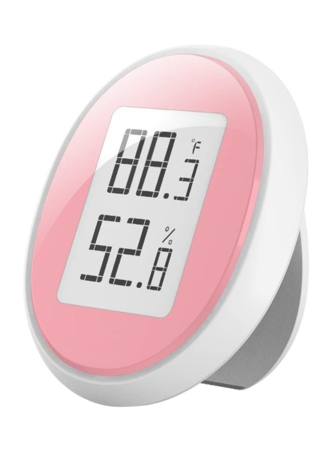Generic - Indoor Thermometer Hygrometer, Digital Thermometer and Humidity Gauge E Ink Screen Room Weather with Hang Magnetic Suction and Bracket, Slim Clear Display Pink - Image 1