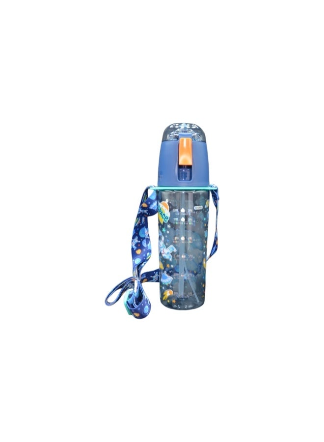 Five dream house 580ml Kids Spray Water Bottle, School Water Spray Bottle with Astronaut Space Print, Cooling Spray Bottle for Kids with Quick Dry Shoulder Strap, Kids Mist Bottle, 2 in 1 Drinking & Misting Water Bottle for Boys Outdoor Sports - Image 2