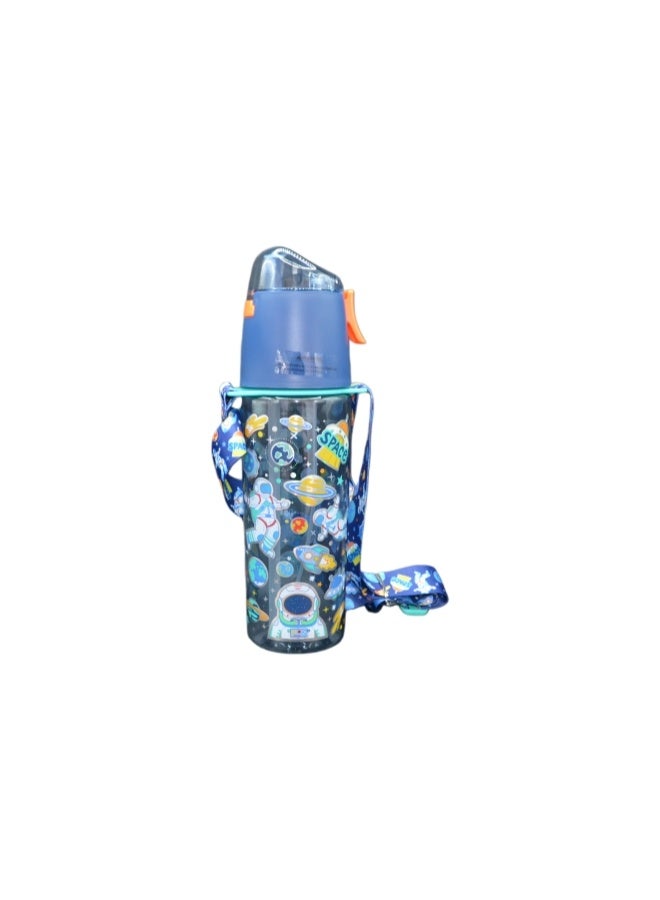 Five dream house 580ml Kids Spray Water Bottle, School Water Spray Bottle with Astronaut Space Print, Cooling Spray Bottle for Kids with Quick Dry Shoulder Strap, Kids Mist Bottle, 2 in 1 Drinking & Misting Water Bottle for Boys Outdoor Sports - Image 1